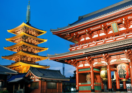 Kuil Senso-ji - tempat terkenal di Jepang