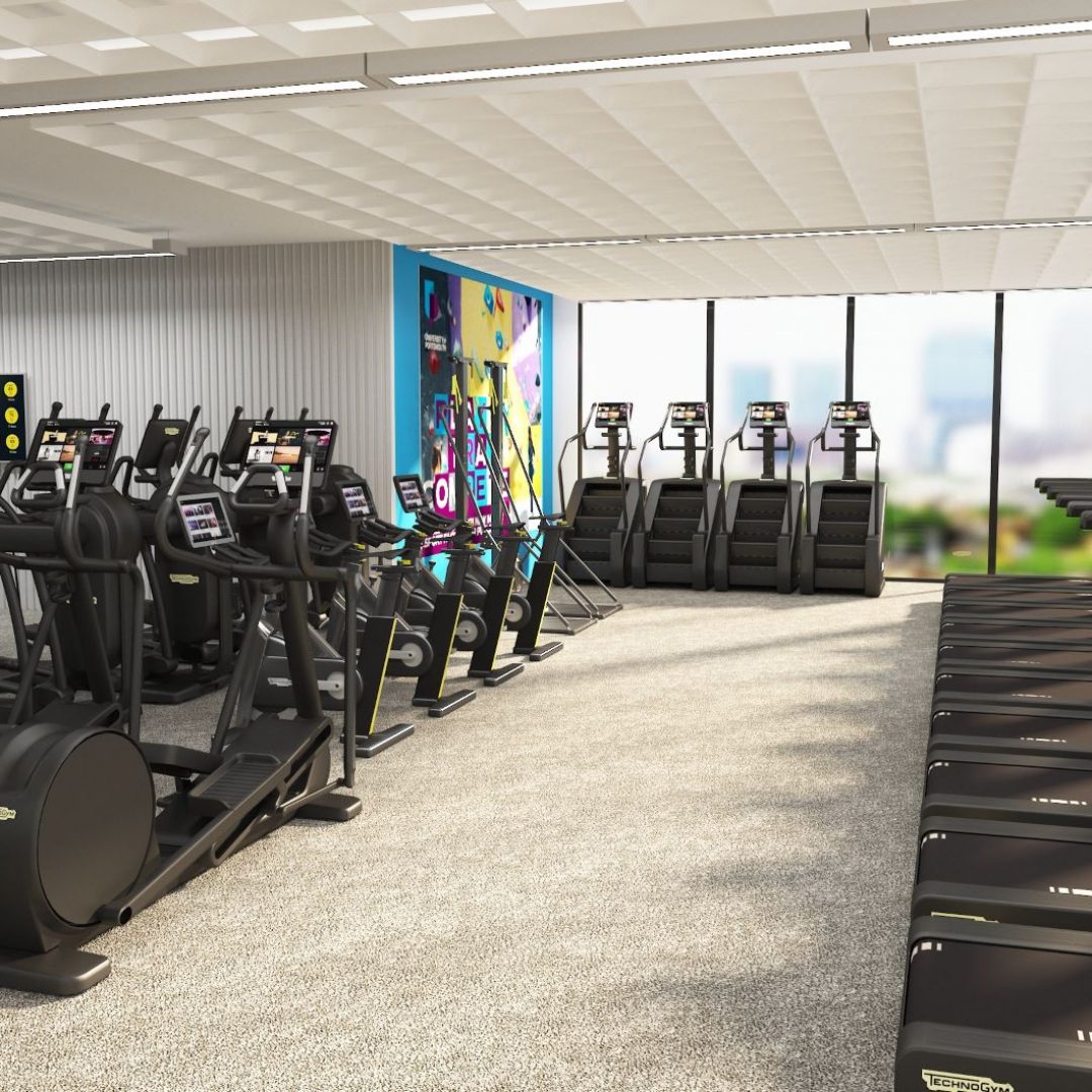 fasilitas kampus dengan berbagai alat untuk olahraga